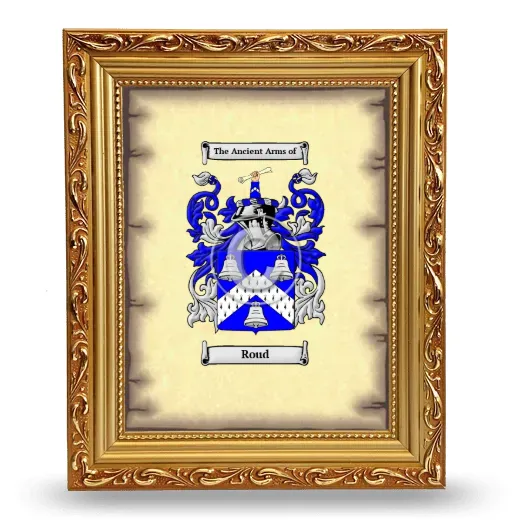 Roud Coat of Arms Framed - Gold