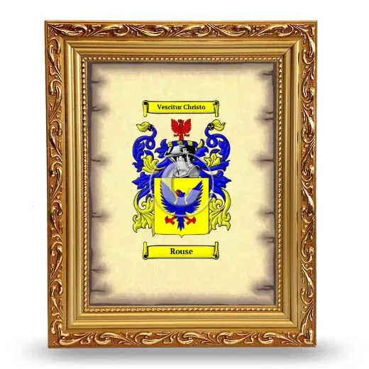 Rouse Coat of Arms Framed - Gold