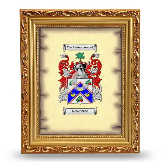 Rowntree Coat of Arms Framed - Gold