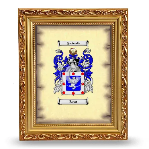 Roya Coat of Arms Framed - Gold