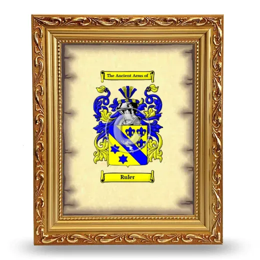 Ruler Coat of Arms Framed - Gold