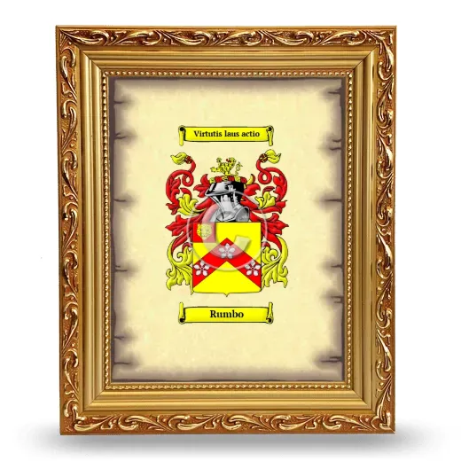 Rumbo Coat of Arms Framed - Gold
