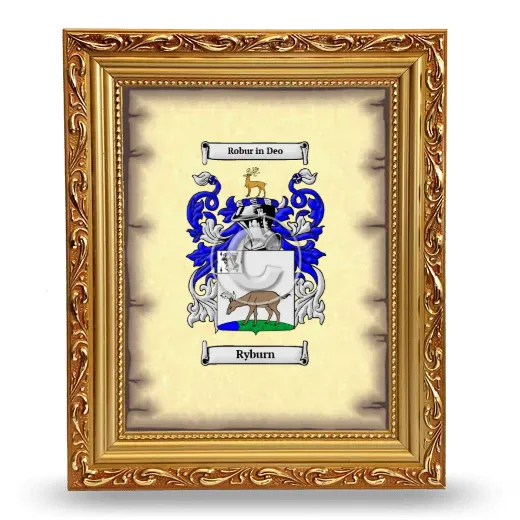 Ryburn Coat of Arms Framed - Gold