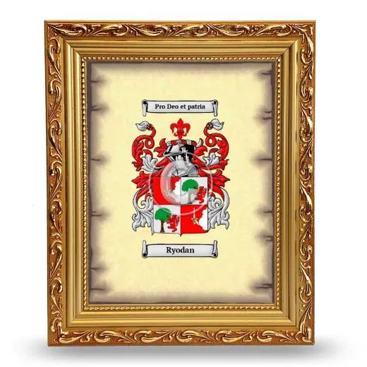 Ryodan Coat of Arms Framed - Gold