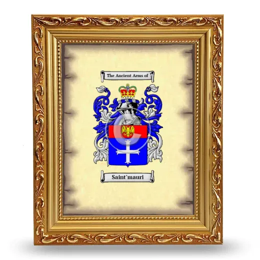 Saint'mauri Coat of Arms Framed - Gold