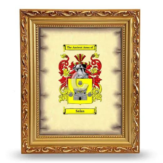 Salas Coat of Arms Framed - Gold