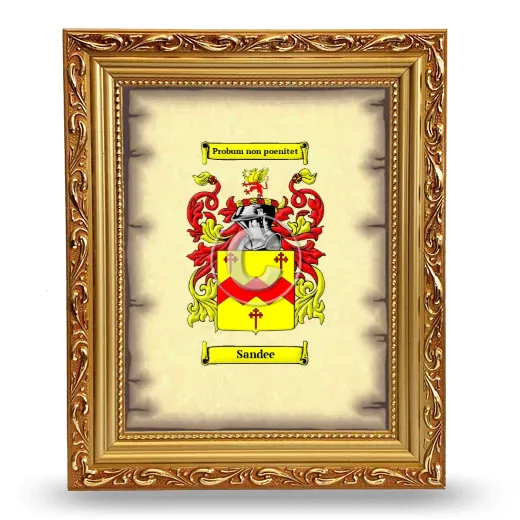Sandee Coat of Arms Framed - Gold