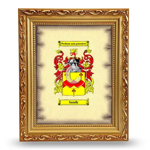 Sandy Coat of Arms Framed - Gold
