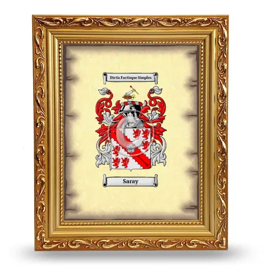Saray Coat of Arms Framed - Gold