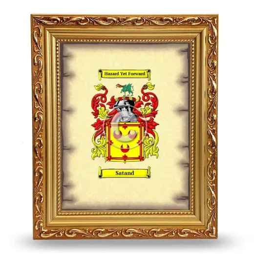 Satand Coat of Arms Framed - Gold