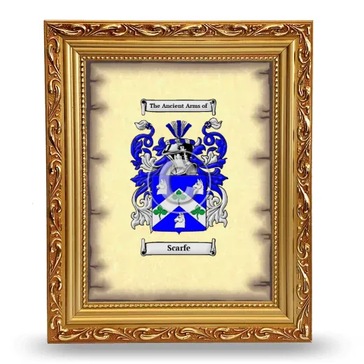 Scarfe Coat of Arms Framed - Gold