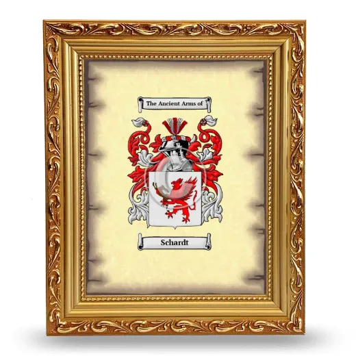 Schardt Coat of Arms Framed - Gold