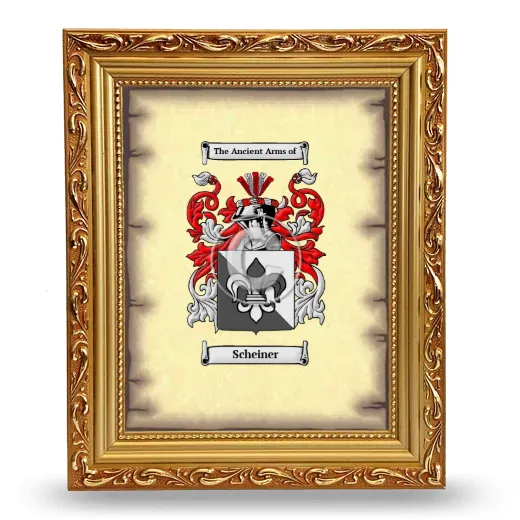 Scheiner Coat of Arms Framed - Gold
