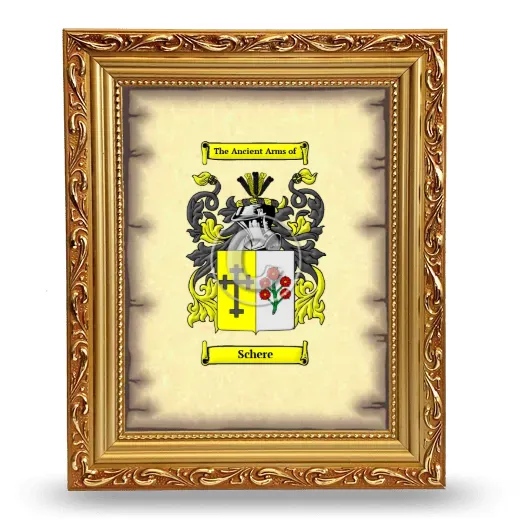 Schere Coat of Arms Framed - Gold