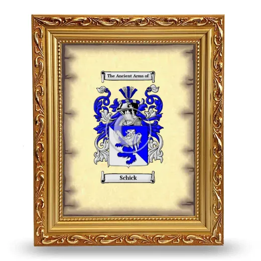 Schick Coat of Arms Framed - Gold