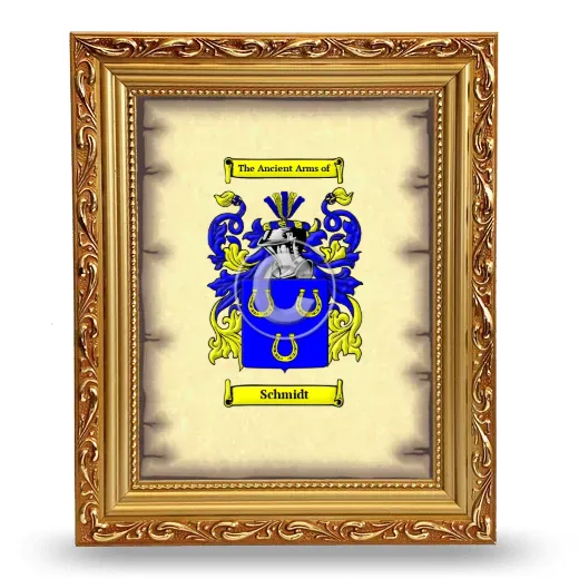 Schmidt Coat of Arms Framed - Gold