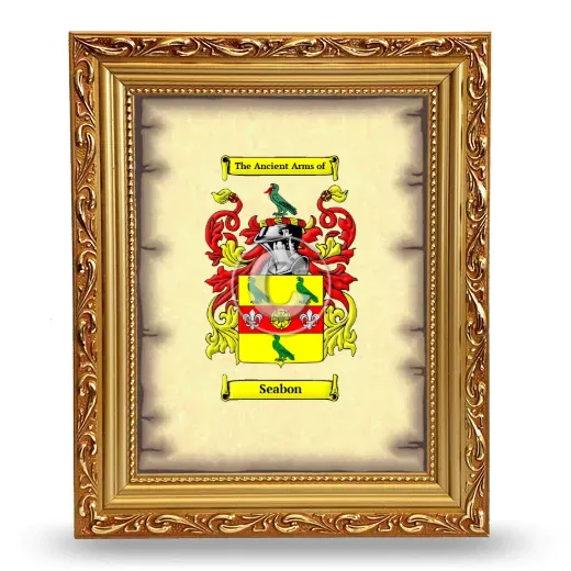 Seabon Coat of Arms Framed - Gold