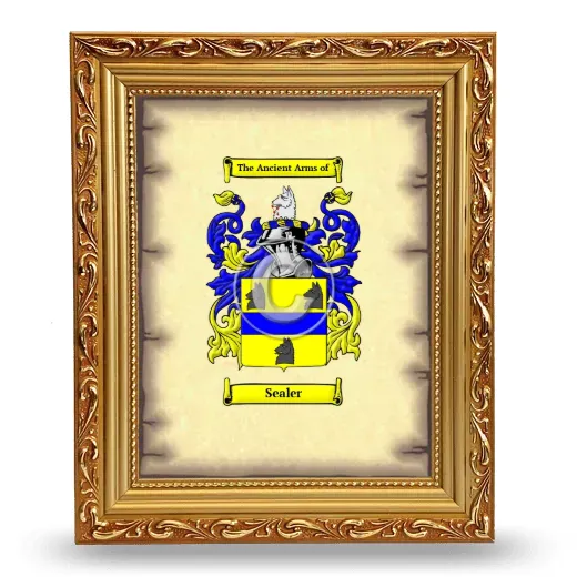 Sealer Coat of Arms Framed - Gold