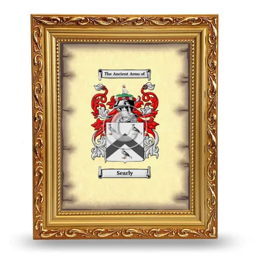 Searly Coat of Arms Framed - Gold