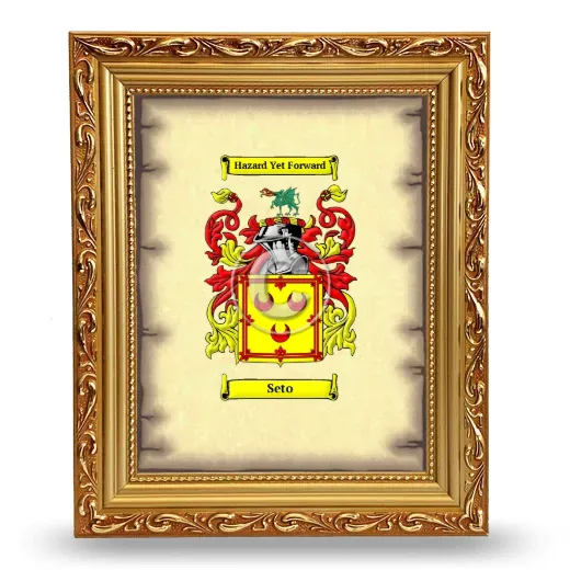 Seto Coat of Arms Framed - Gold