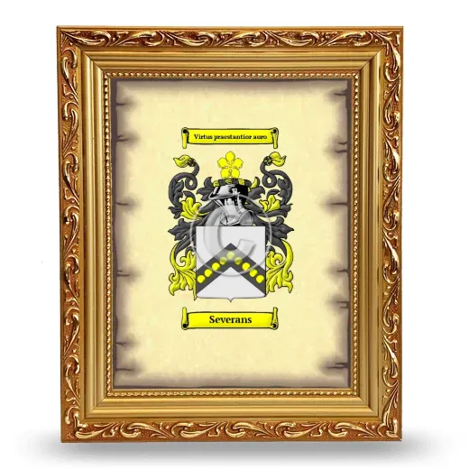 Severans Coat of Arms Framed - Gold