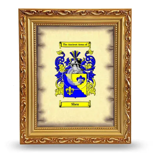 Shea Coat of Arms Framed - Gold
