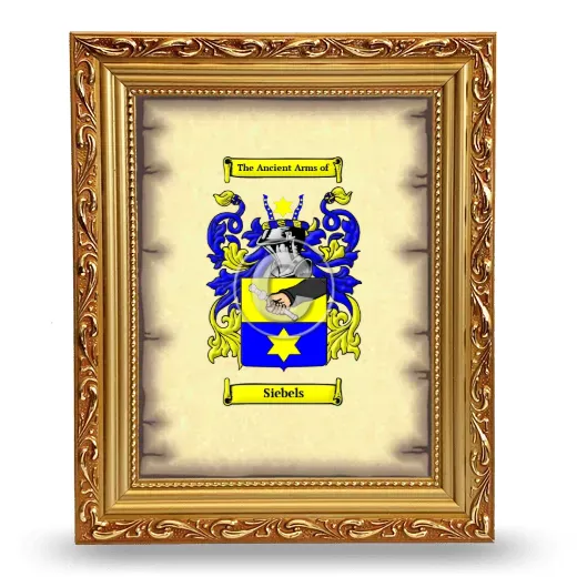 Siebels Coat of Arms Framed - Gold