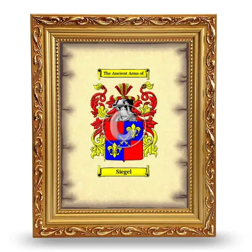 Siegel Coat of Arms Framed - Gold