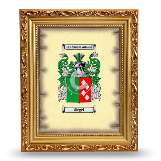 Siegel Coat of Arms Framed - Gold