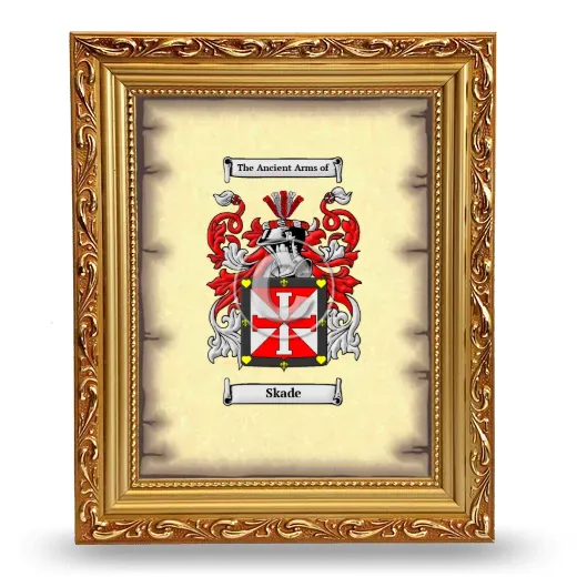 Skade Coat of Arms Framed - Gold