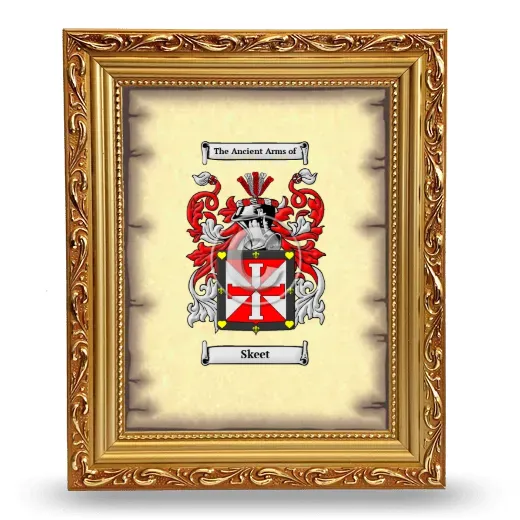 Skeet Coat of Arms Framed - Gold