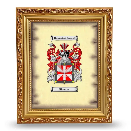 Skeeter Coat of Arms Framed - Gold