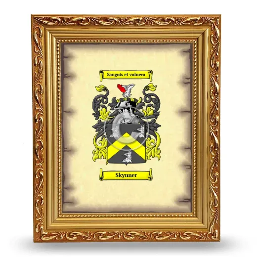 Skynner Coat of Arms Framed - Gold