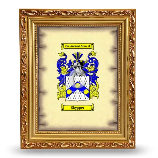 Skypper Coat of Arms Framed - Gold