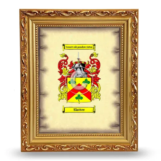 Slatter Coat of Arms Framed - Gold