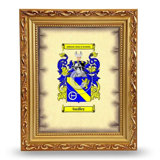 Smilley Coat of Arms Framed - Gold