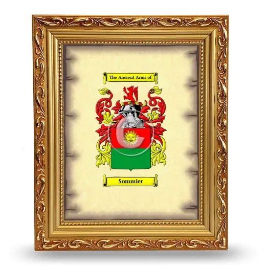 Sommier Coat of Arms Framed - Gold