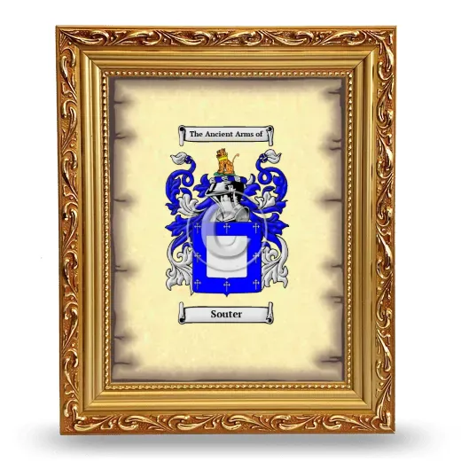 Souter Coat of Arms Framed - Gold