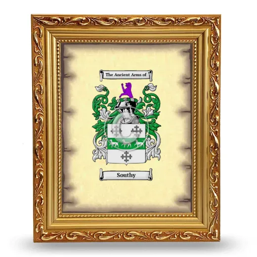 Southy Coat of Arms Framed - Gold