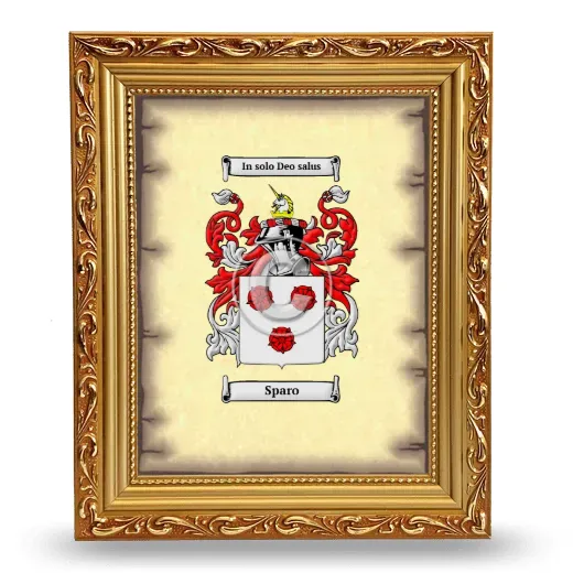 Sparo Coat of Arms Framed - Gold