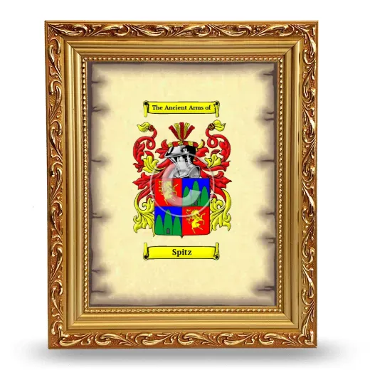 Spitz Coat of Arms Framed - Gold