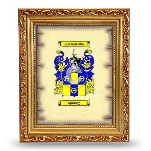 Sporing Coat of Arms Framed - Gold