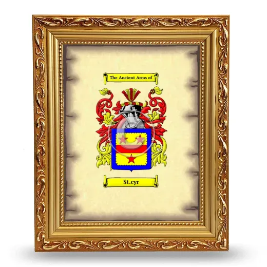 St.cyr Coat of Arms Framed - Gold