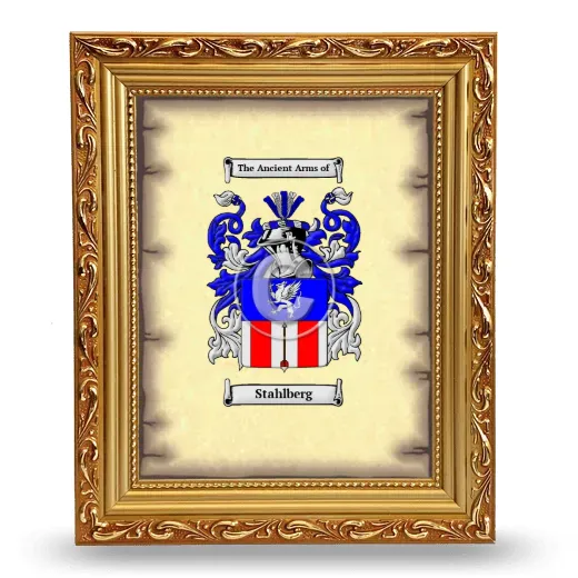 Stahlberg Coat of Arms Framed - Gold