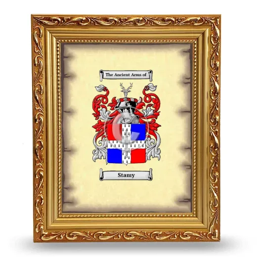 Stamy Coat of Arms Framed - Gold