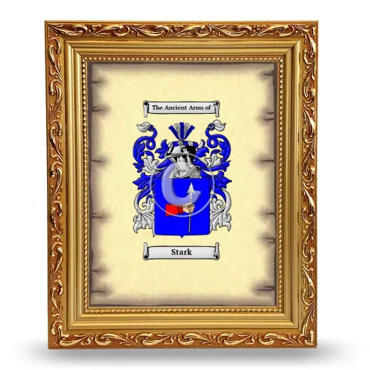 Stark Coat of Arms Framed - Gold