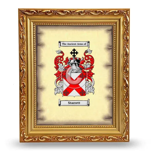 Starrett Coat of Arms Framed - Gold