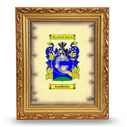Stauffacher Coat of Arms Framed - Gold