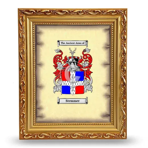 Stemmer Coat of Arms Framed - Gold