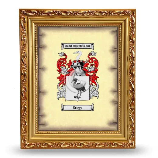 Stogy Coat of Arms Framed - Gold